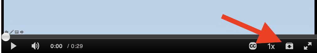 A screenshot showing users how to download a file from Kaltura.