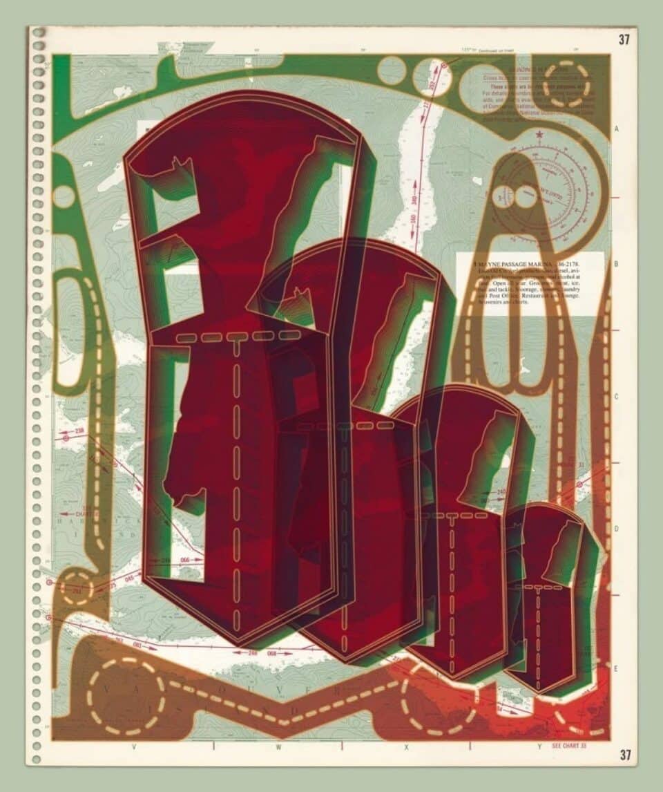 Chart #37 from The Paradise Syndrome Series, 2016. A work by Sonny Assu