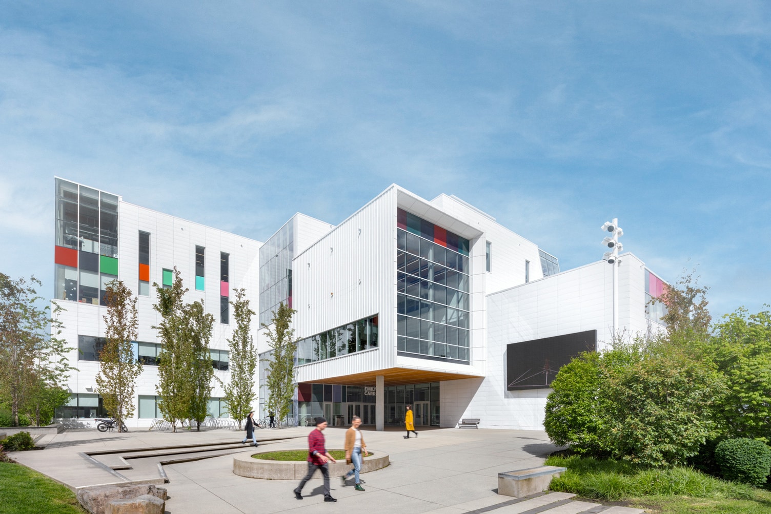 The exterior of Emily Carr University's campus on Great Northern Way.