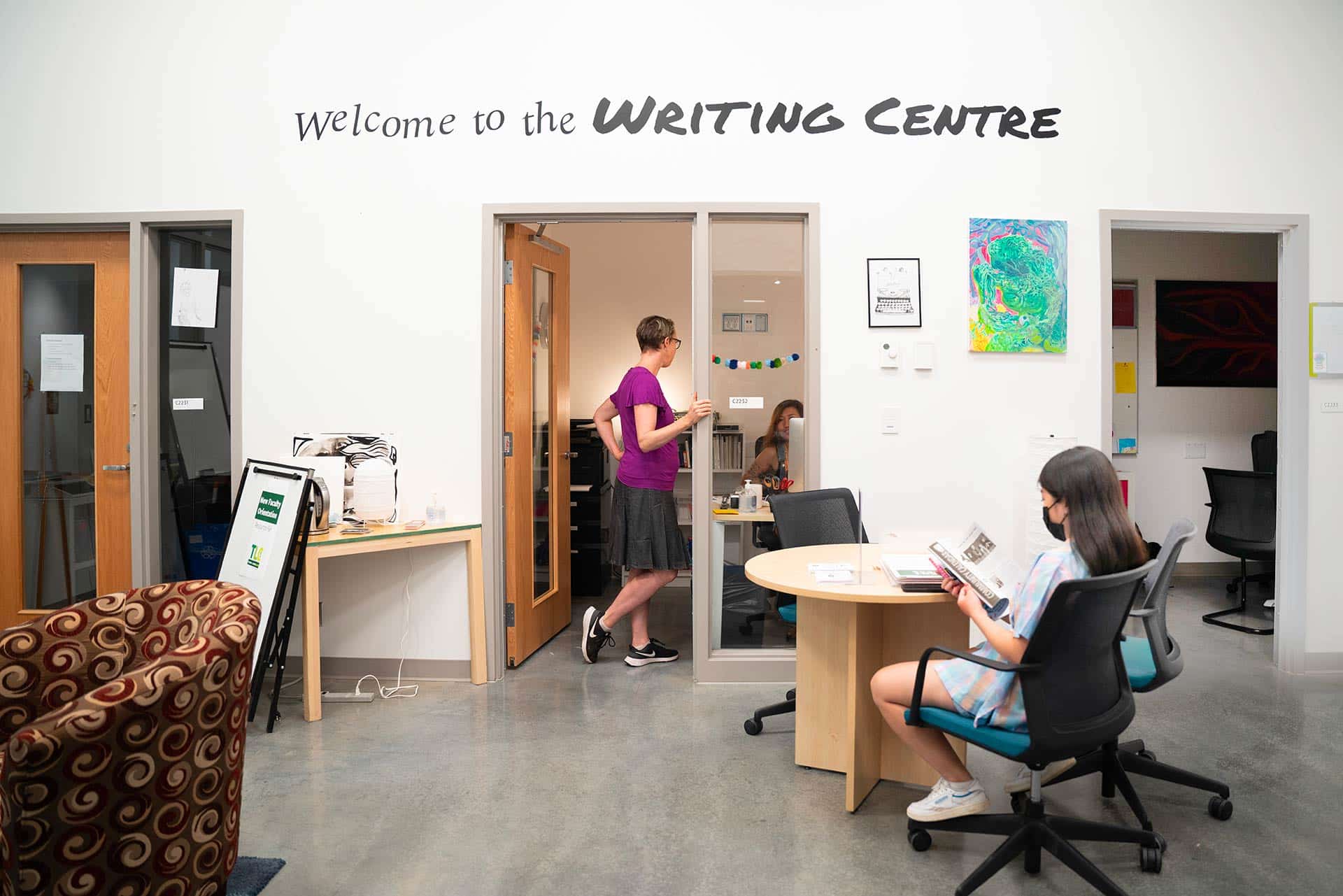 A wide shot of the Writing Centre at ECU