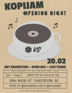A poster showing the details of this KopiJam event.