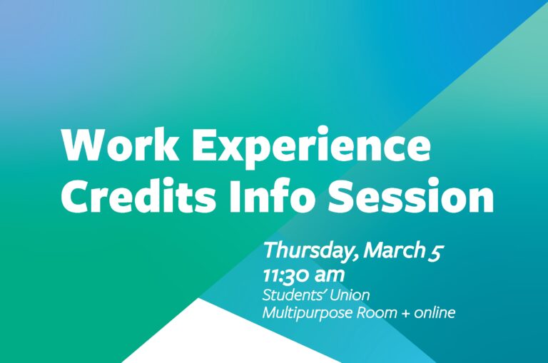 Info Session | Work Experience Credits