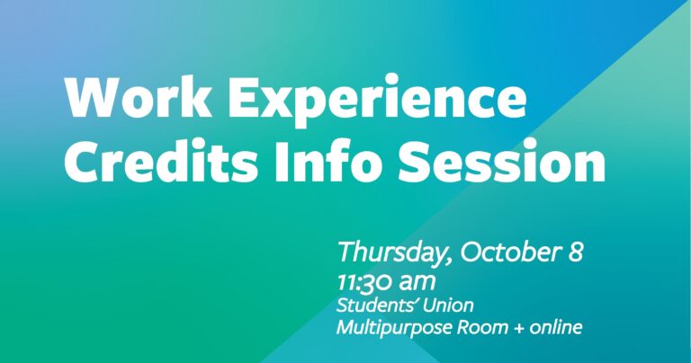 Work Experience Credit Info Session
